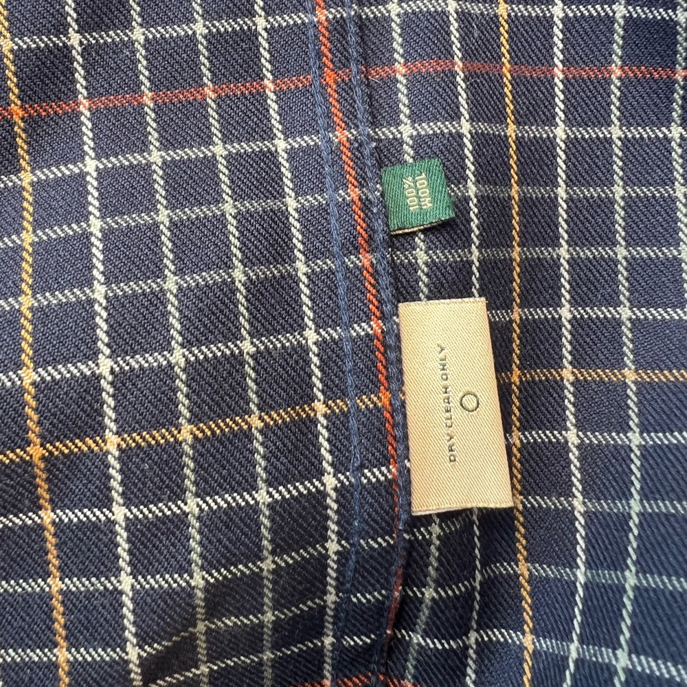 Filson Northwest Wool Shirt Navy Blue Yellow Red Plaid Grid Dress Button Up - Picture 4 of 12